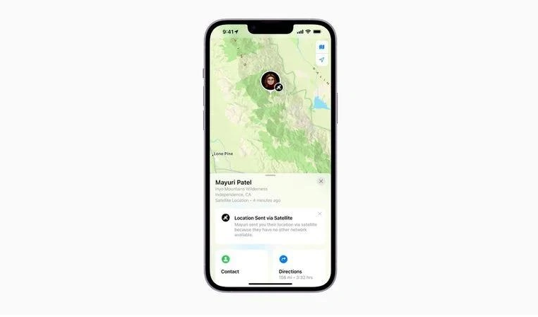 罗平苹果14维修分享iPhone14系列中 FindMy功能通过卫星分享位置方法教程 