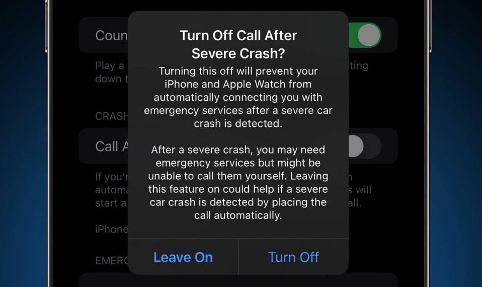 罗平苹果14维修分享 iPhone 14 和 Apple Watch 上关闭崩溃检测 